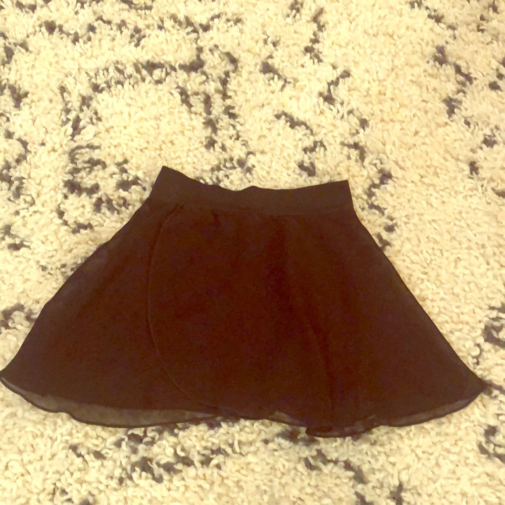 Black sheer dance skirt